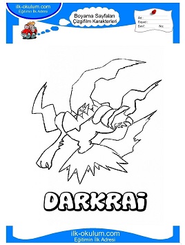 Çocuklar İçin Pokemon Boyama Sayfaları 